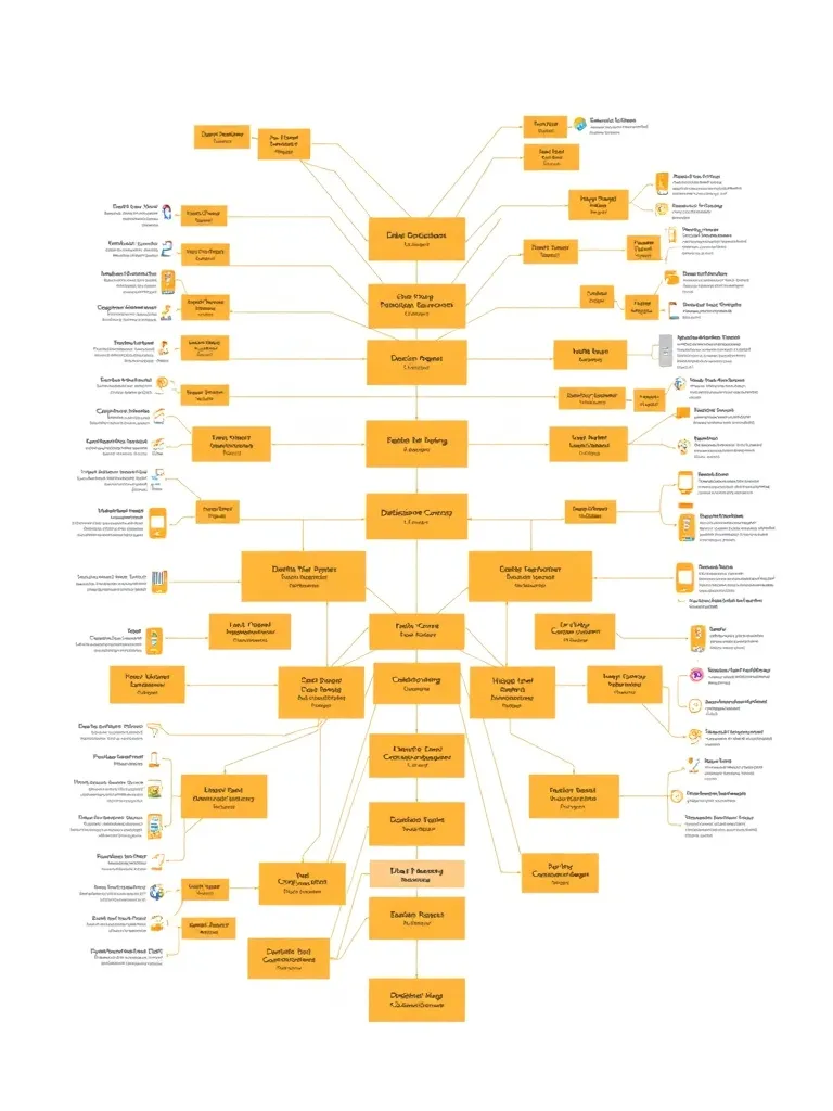 A detailed technical diagram of a decision tree structure, n