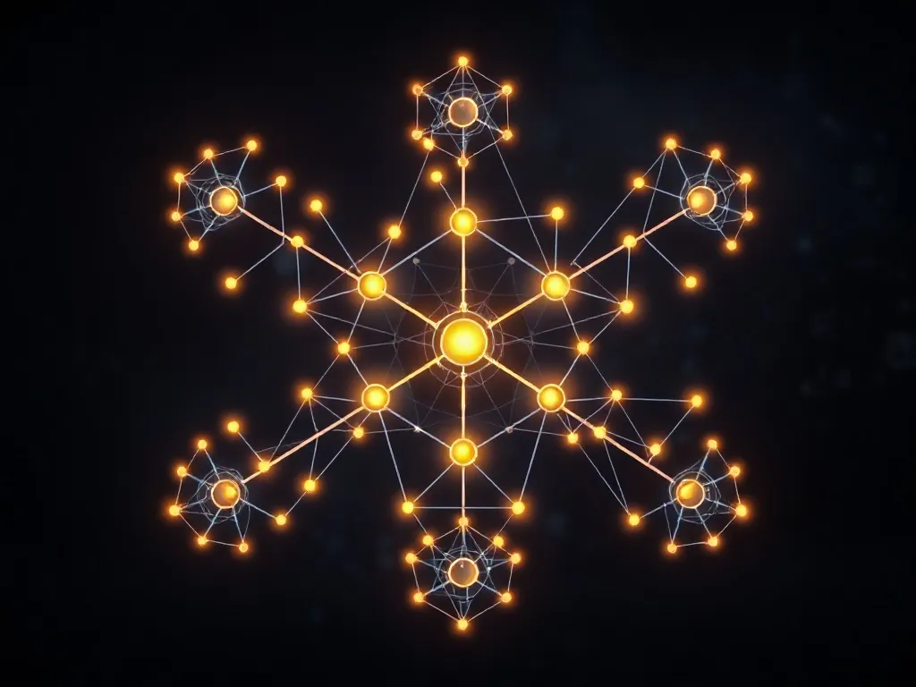 Highly detailed schematic of a neural network architecture,